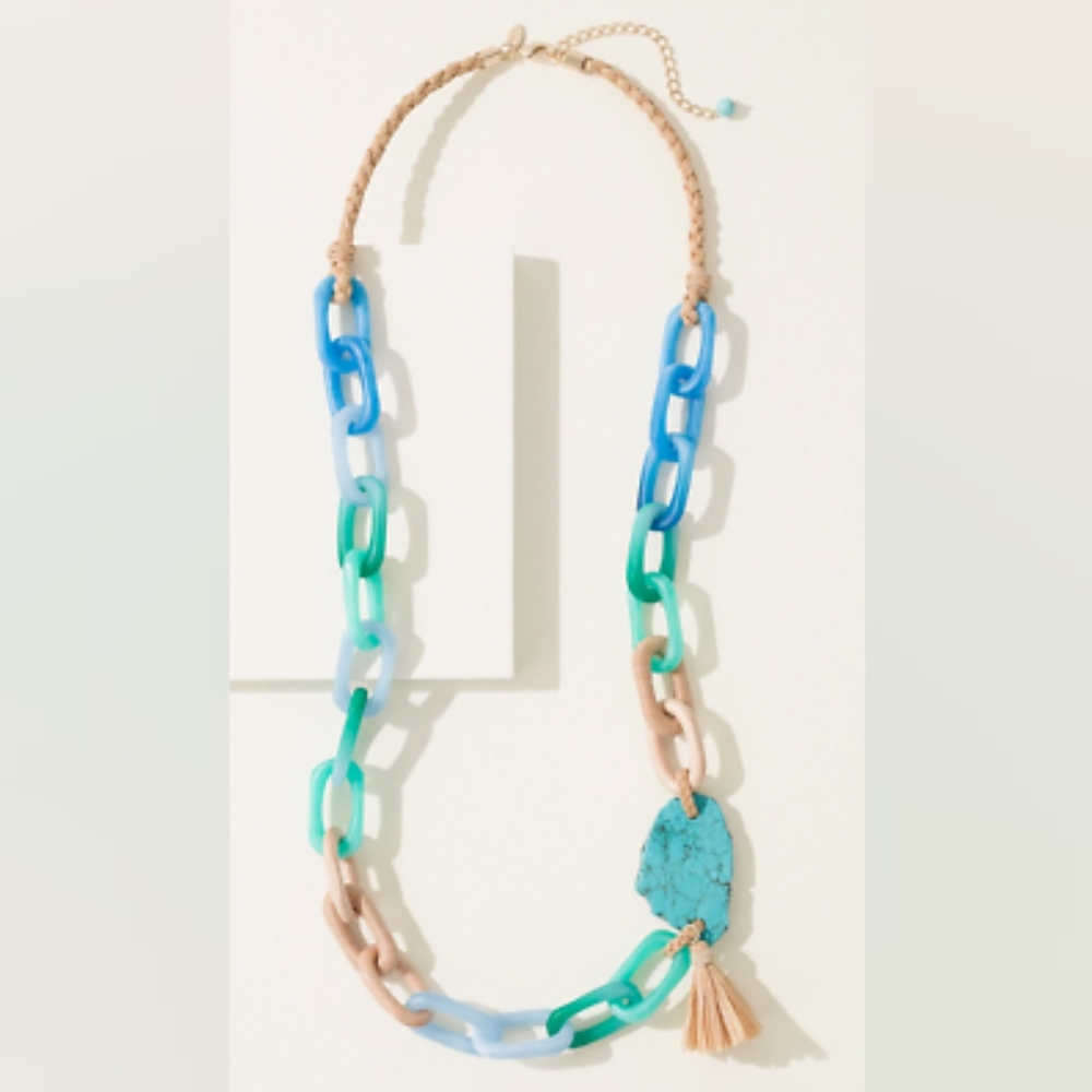 CHICO'S COOL MULTI LINKS LONG NECKLACE
